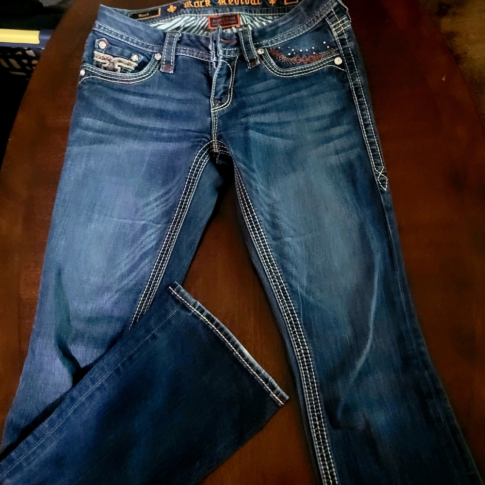Rock Revival Blue Boot Cut Denim Jeans